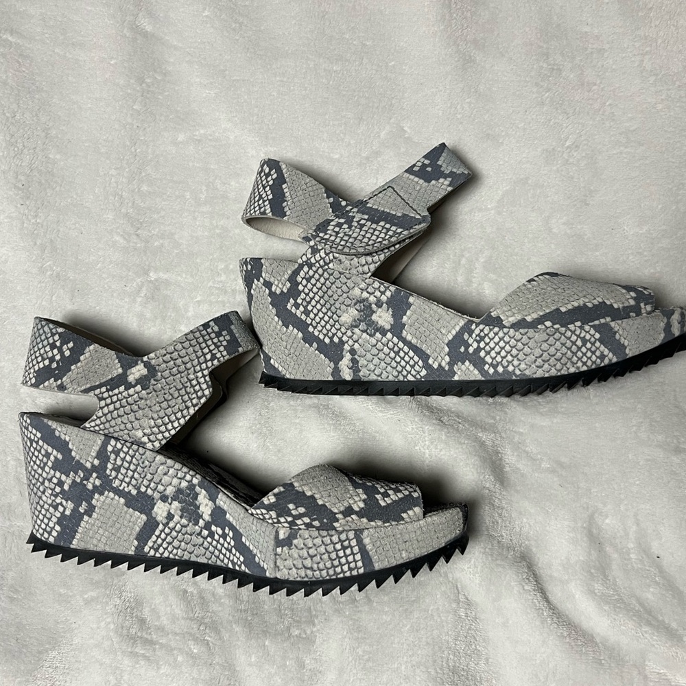 Semi new Pedro Garcia Suede Animal Print Sandals
